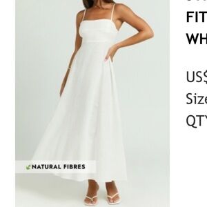 Showpo White Spaghetti-Strap Midi Dress